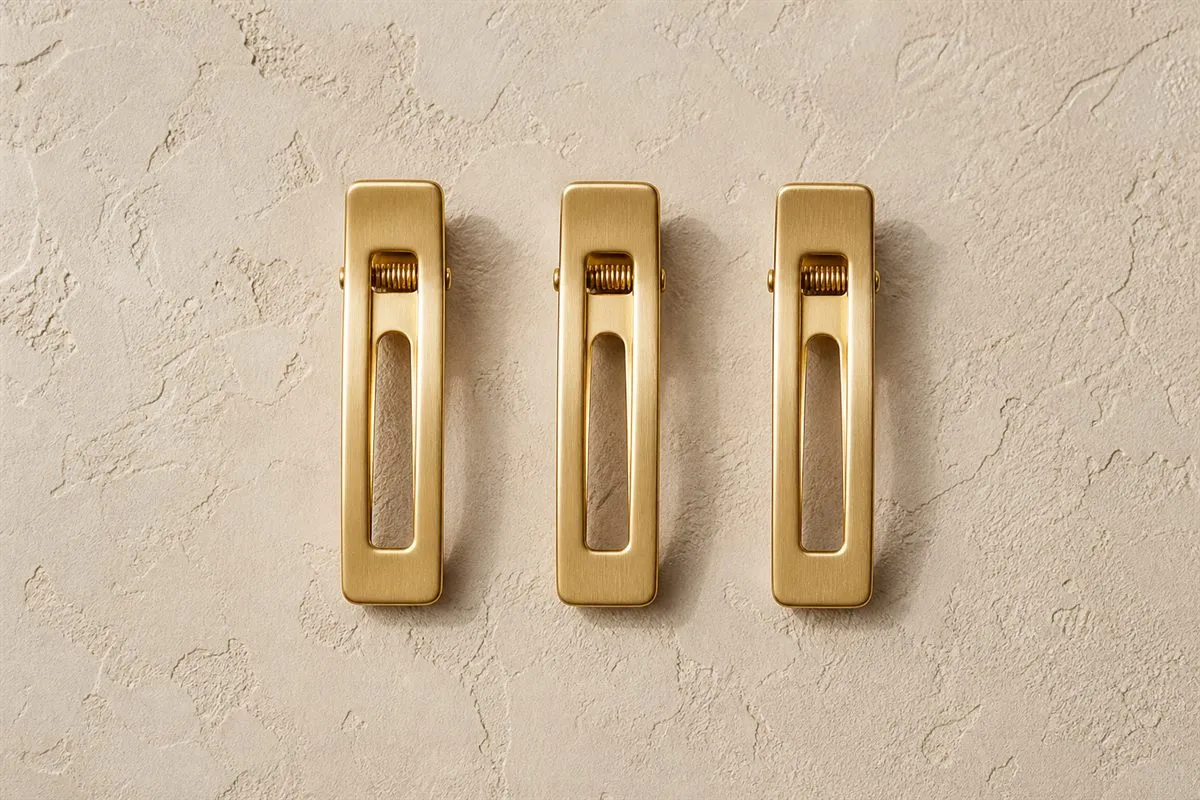 Gold Barrettes, Set of 3