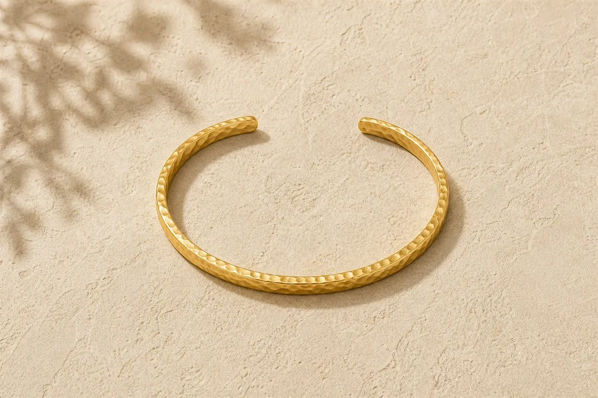 Hammered Gold Cuff