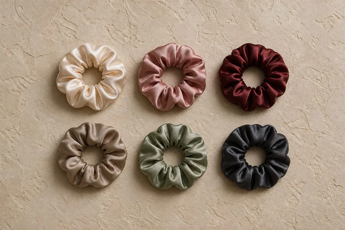 Satin Hair Ties, Set of 6